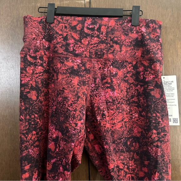 Lululemon New Year Align High-Rise Crop 23" Dark Red Black Lunar Phase Multi 14 - Picture 3 of 13